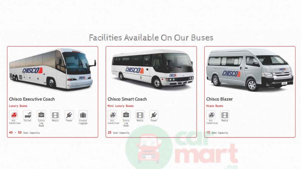 Chisco Transport routes and price list