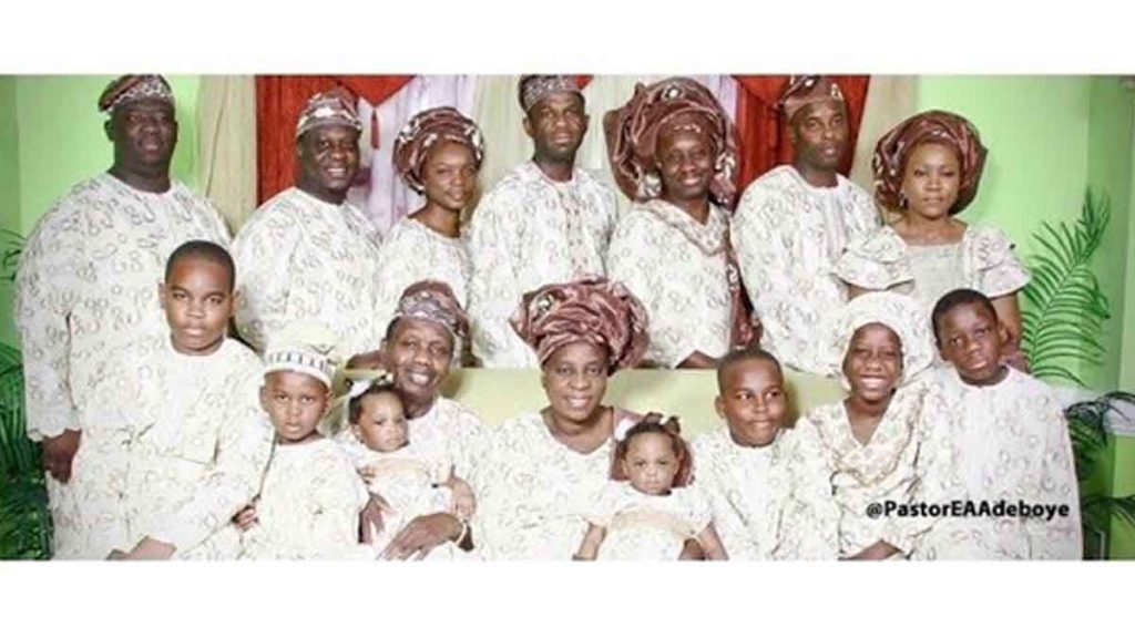 Pastor E.A Adeboye with family
