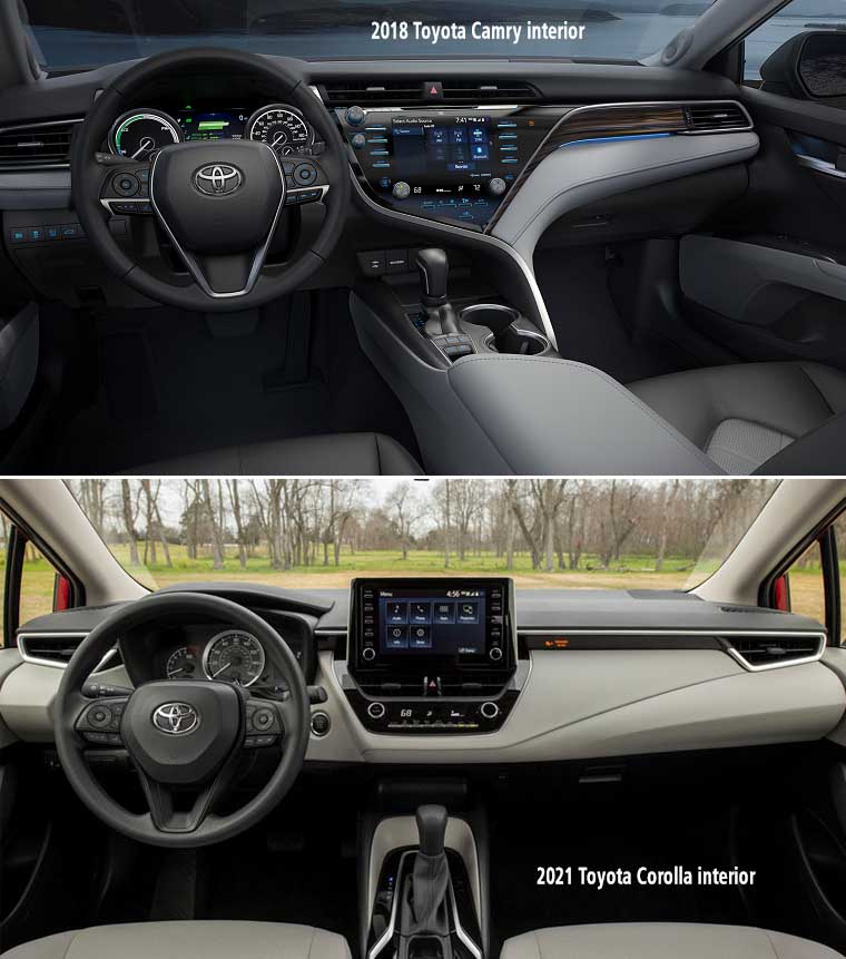 Corolla and camry interior