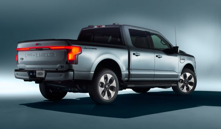 2022 Ford F-150 Lightning back view