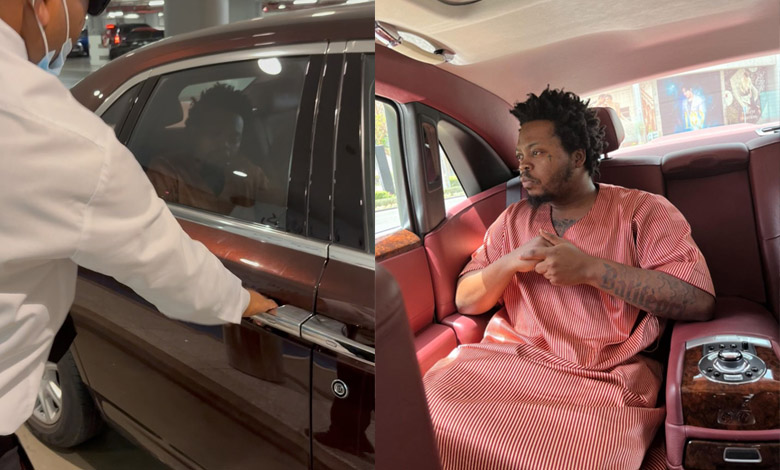 Olamide Captured In A Video As He Steps Out From A Rolls-Royce in dubai