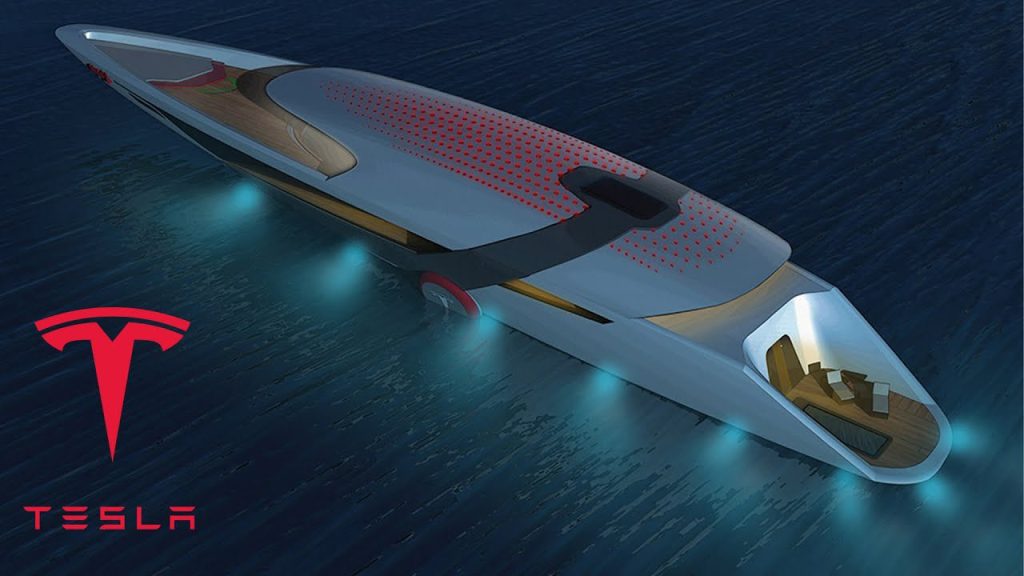 Concept of the Tesla Model Y Super Yacht