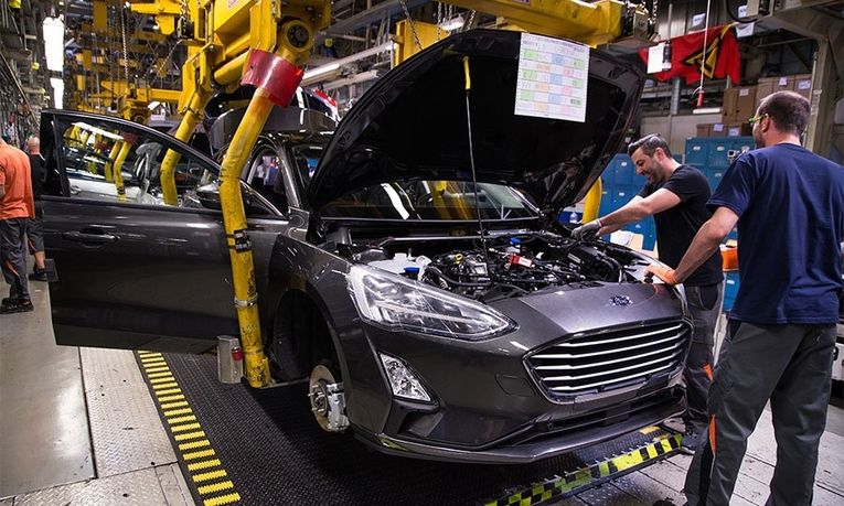 Ford Plant In Germany During The Production Of Ford Focus