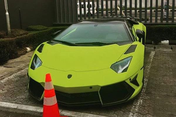 Lamborghini Aventador parked in Lagos