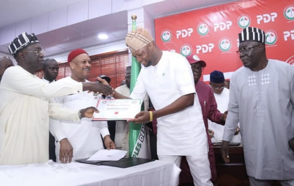 Jandor received the certificate as the 2023 PDP governorship candidate in Lagos state