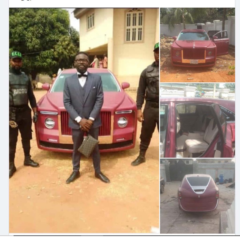 Anambra Man Mr Nonso Offor from Oraifite personally Converted Toyota Venza into Rolls Royce Sweeptail.