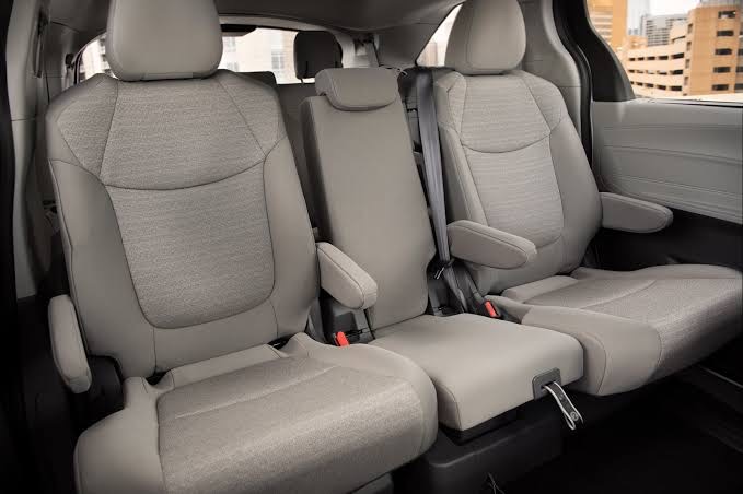 Second row seat of the 2023 Sienna