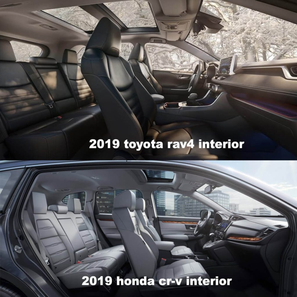 2019 Toyota RAV4 vs. 2019 Honda CR-V Interior