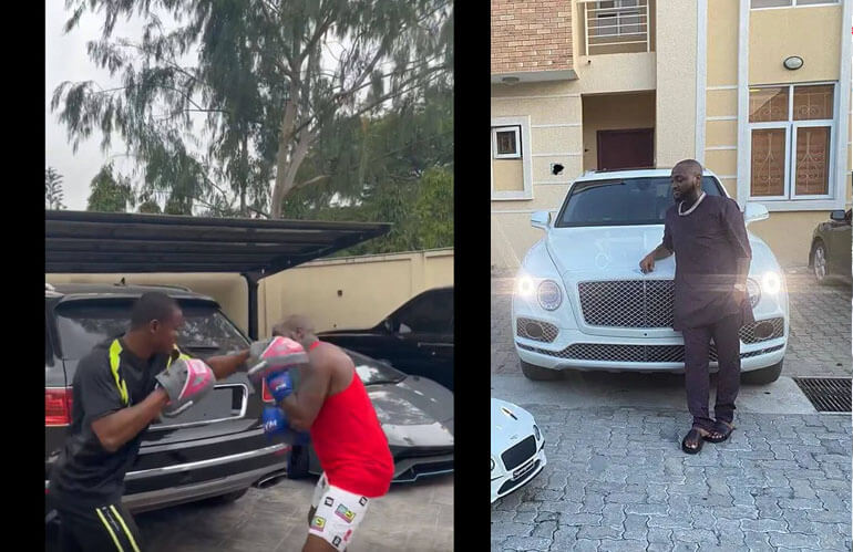 Davido Silently Bought New Bentley Bentayga Or He Repainted His Old White Bentley To All Black