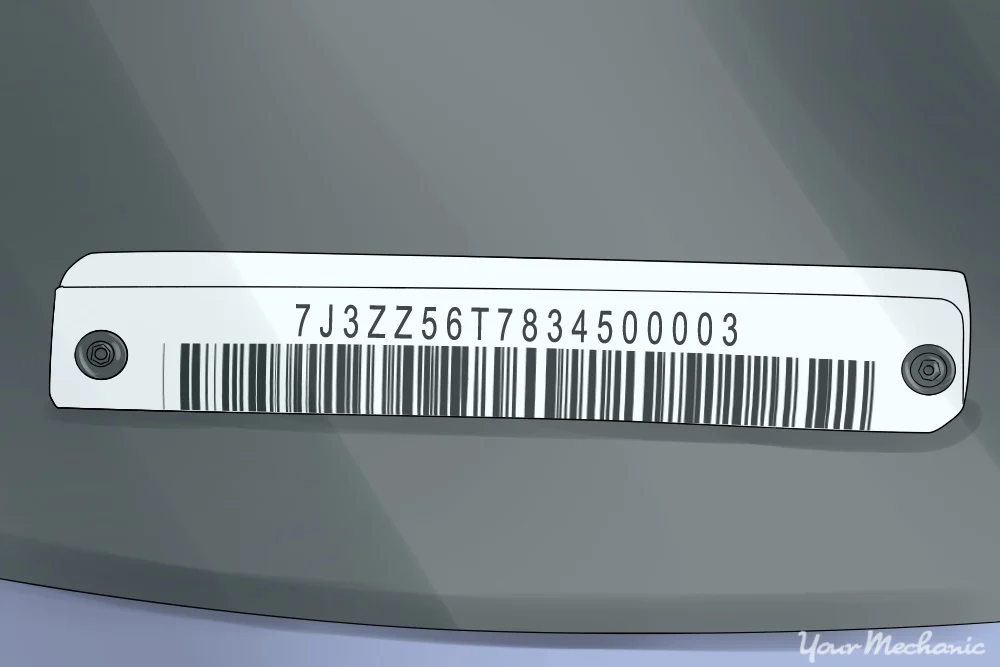 Vehicle identification number Sample