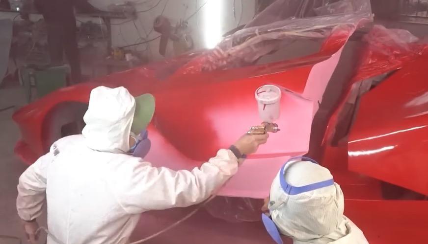 painting home made Ferrari LaFerrari From Scratch