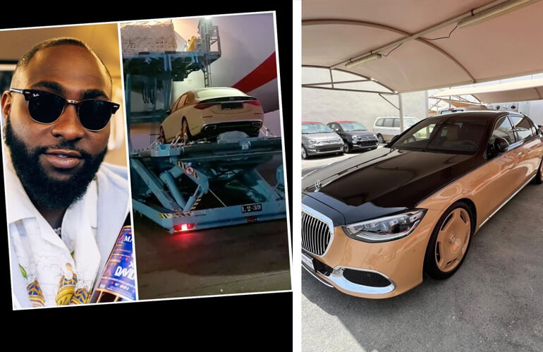Shipping cost ₦89 million, Car ₦447 million, How Davido Spent ₦536.4 million on his new Ride - 2023 Maybach Virgil Abloh