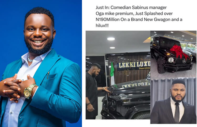 Mr. Sabinus’s Manager, Oga Mike Premium Spends N190 Million on a Brand New G-Wagon and Hilux
