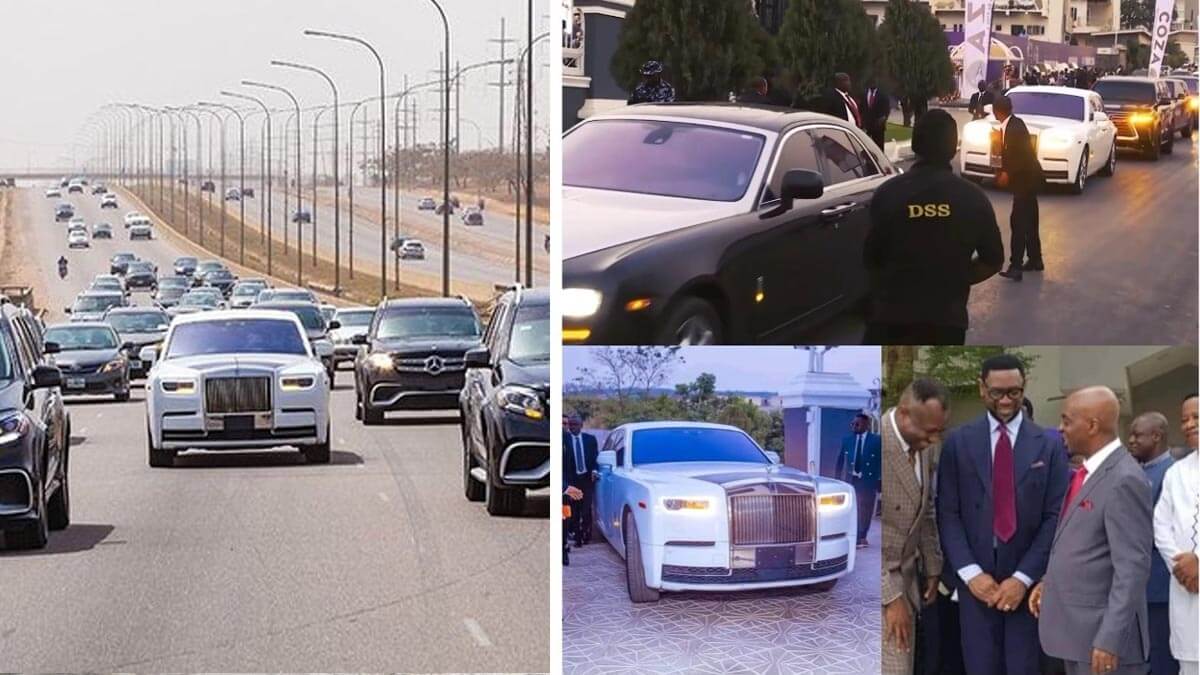 Pastor Oyedepo visit COZA with fleet of luxurious Rolls Royce