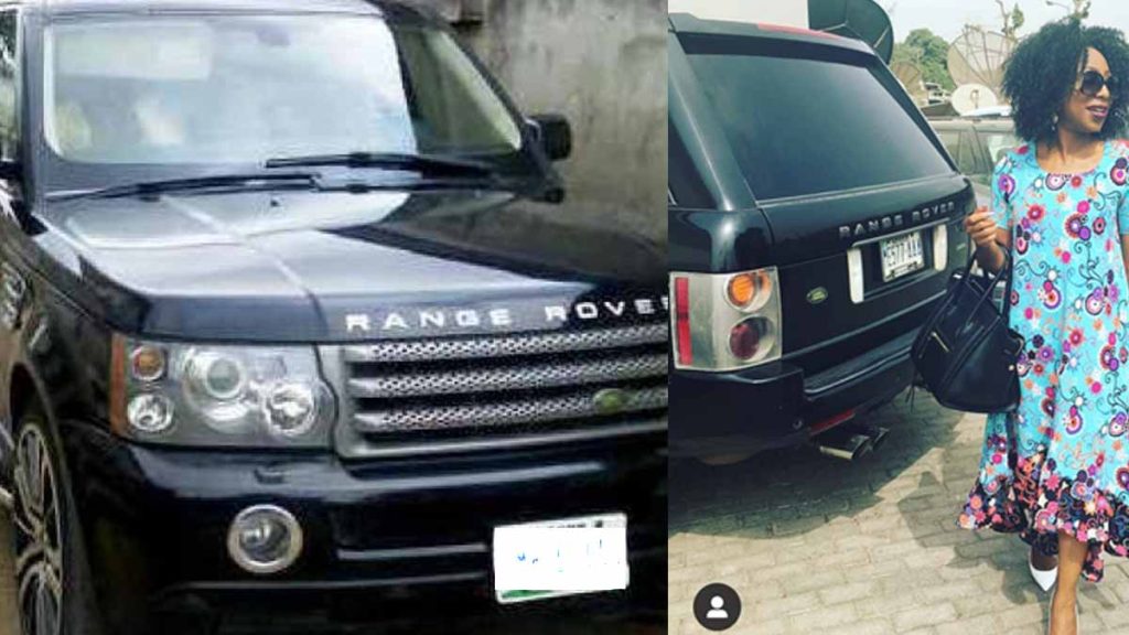 Dakore Akande with her Range Rover sport