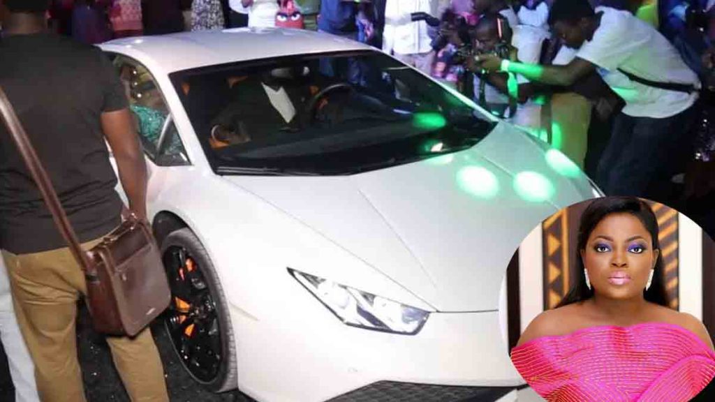 Funke Akindele Lamborghini Aventador