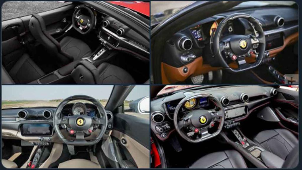 DJ Cuppy Ferrari Portofino interior