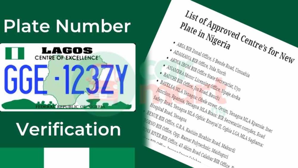 List of Approved Centre’s for New Plate in Nigeria