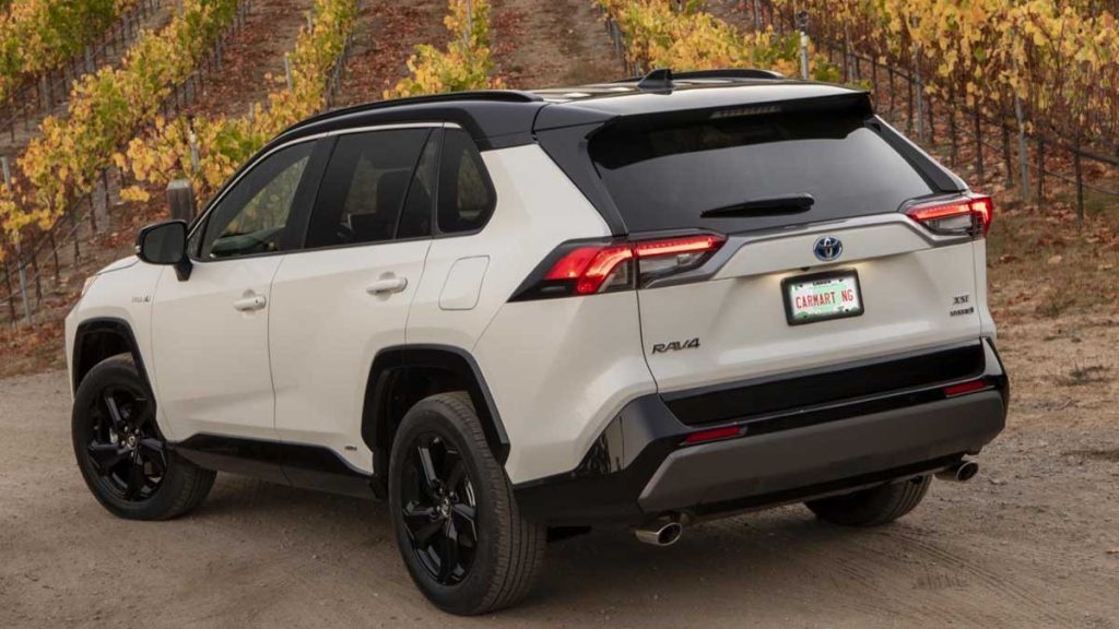 2019 toyota rav4 back view