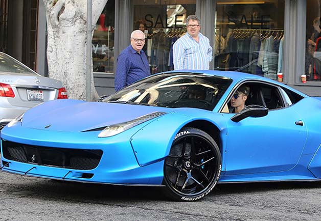 Justin Bieber Ferrari 458