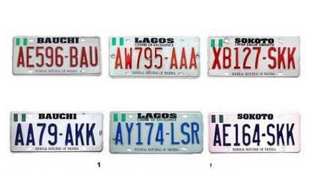 Nigeria Plate Number Colours