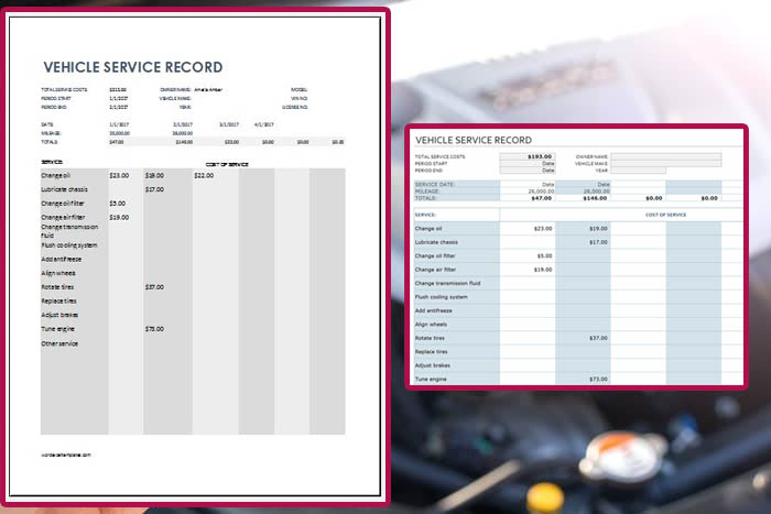 Vehicle Service Record