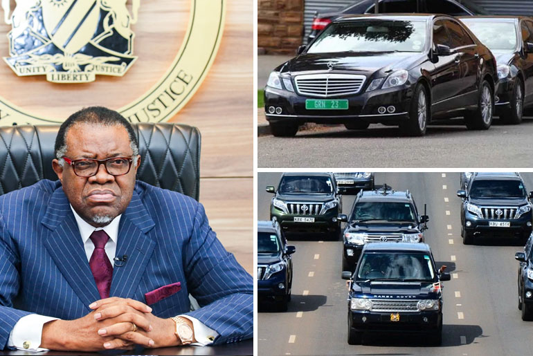 President Dr. Hage Geingob of Namibia cars