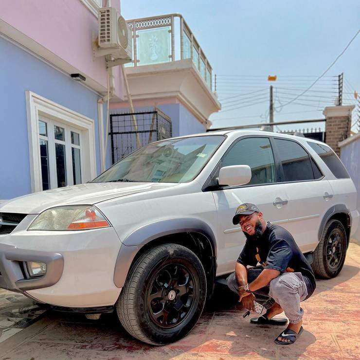 McAnthony with his car