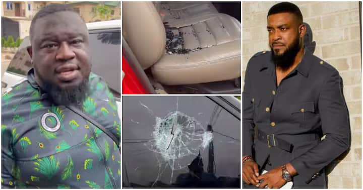 Images of Chidi Mokeme and Soberekon’s shattered windscreen