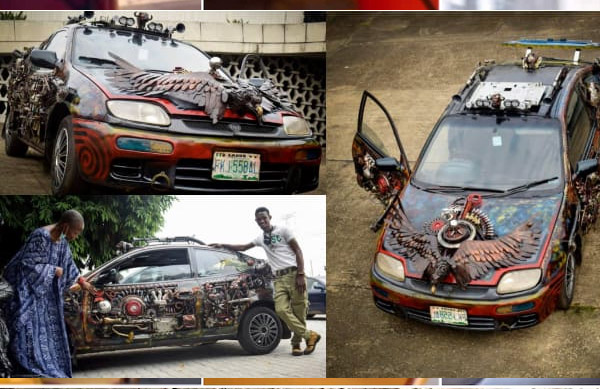 NYSC member rebuilds Mazda car using scrap metals