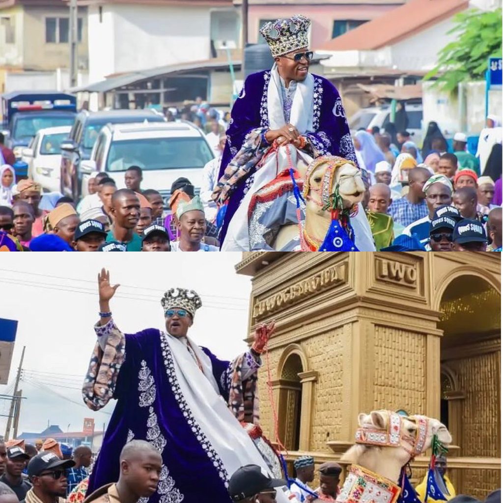 Oluwo of Iwoland ride a camel