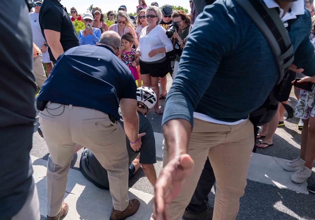 U.S President Biden Falls Off His Bike