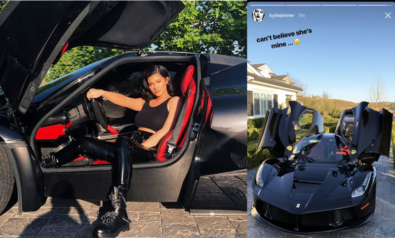 kylie jenner Black Ferrari Laferrari