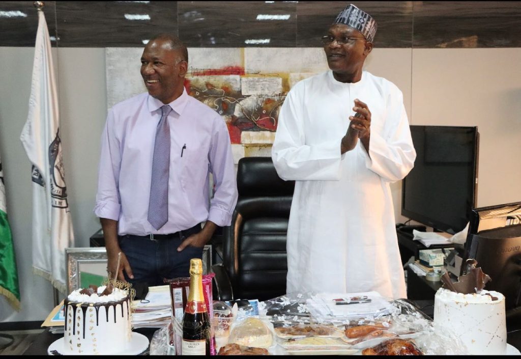 Birthday Celebration - Sen. Datti Baba-Ahmed, Ph.D., Pro-Chancellor, Founder of Baze University Abuja, and Prof. Tahir Mamman SAN, the Vice-Chancellor.