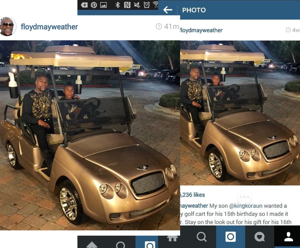 Floyd Mayweather Bentley Golf Cart