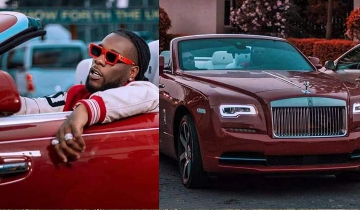 burna boy rolls royce ghost dawn