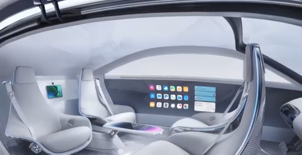 Inside Speculated rear view design of the Apple car