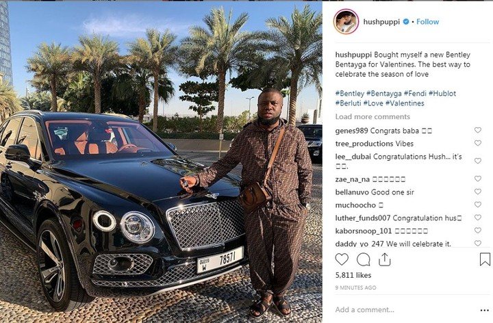 Hushpuppi Bentley Bentayga SUV