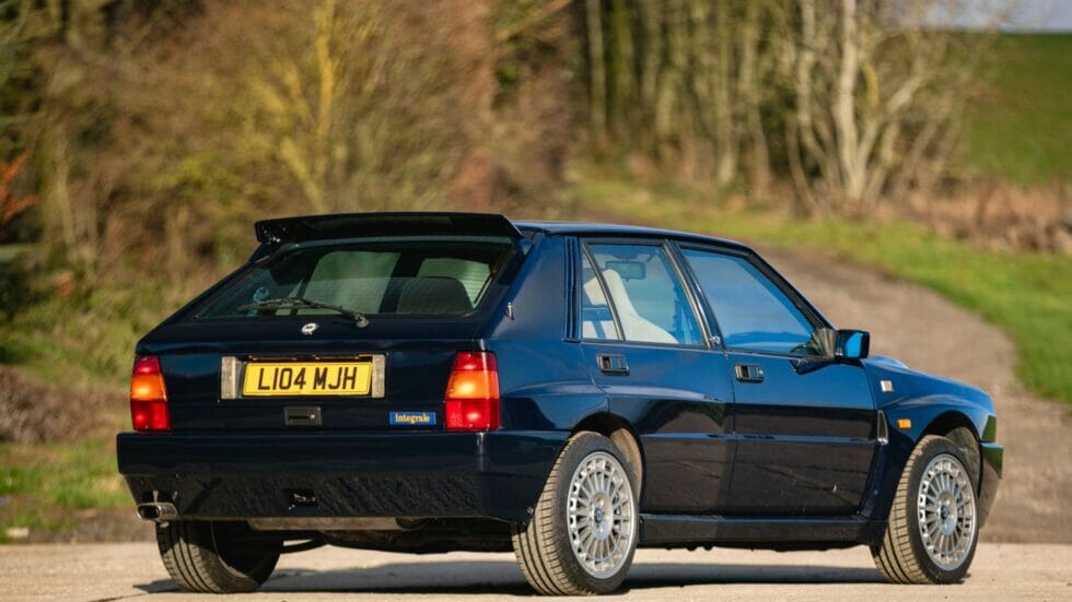 back view of Mr Bean” 1993 Lancia Delta Integral car