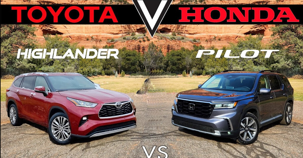 2023 Honda Pilot and 2023 Toyota Highlander