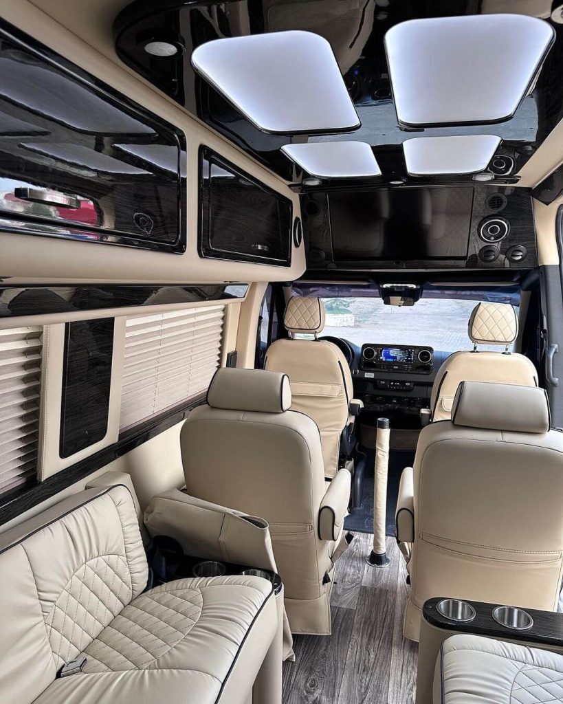 Inside the Brand New Mercedes Benz Sprinter Fully Kitted with Kitchen, Toilet