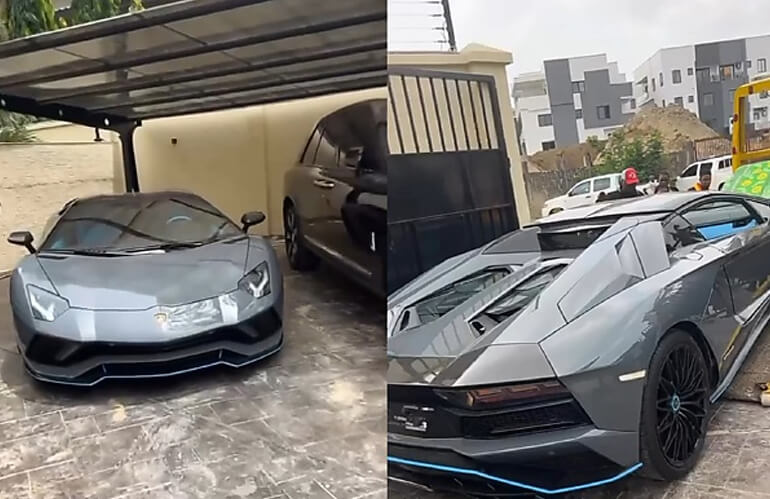 Davido lamborghini Aventador