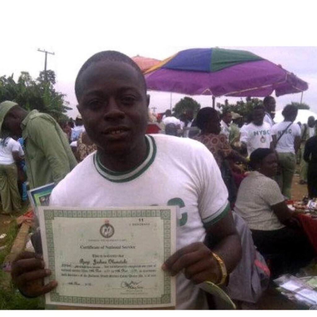 Oluwatobi Ajayi during Nysc