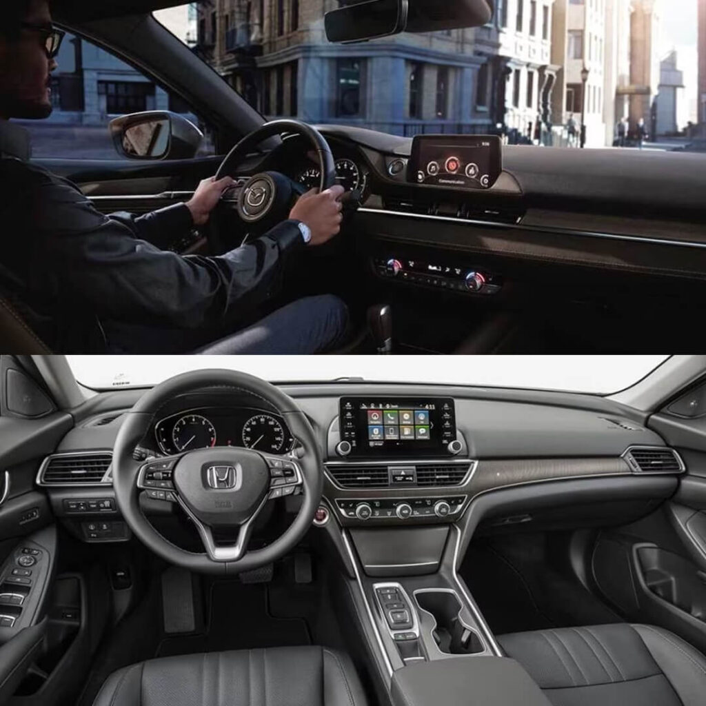 2020 Mazda 6 Vs. 2020 Honda Accord interior