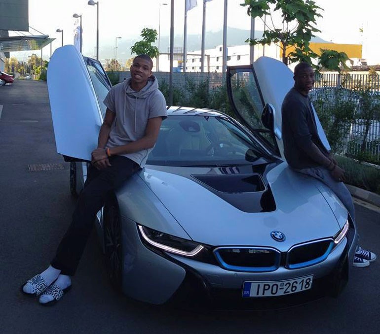 Giannis Antetokounmpo BMW I8