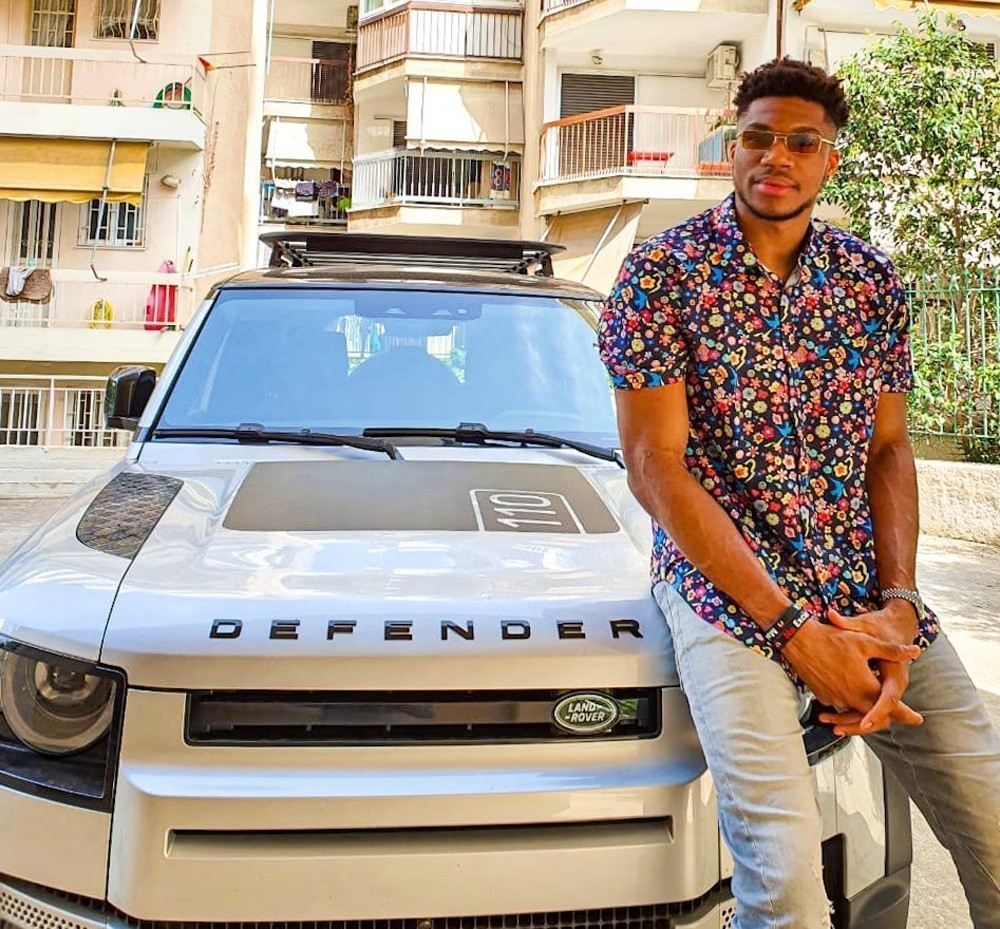 Giannis Antetokounmpo Land Rover Defender