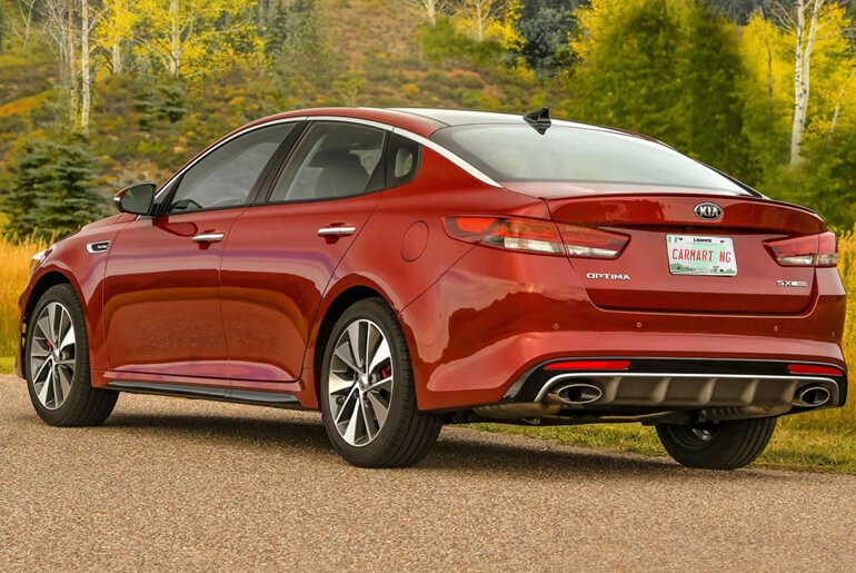 2017 kia optima hybrid back view