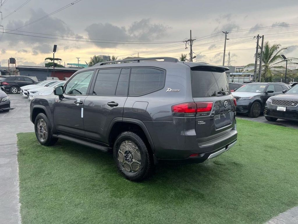 Side view of 2022 Toyota Land Cruiser GR-Sport interior