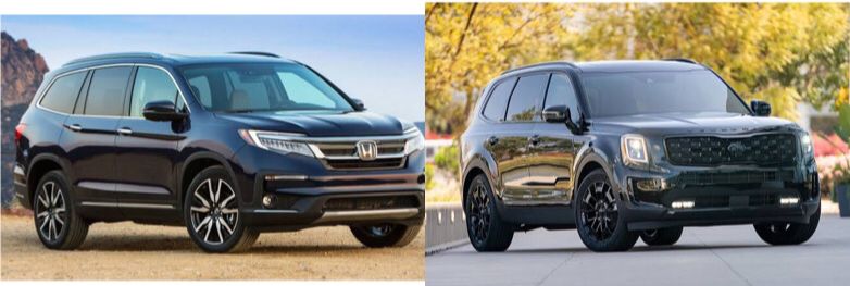 Honda Pilot 2021 and Kia Telluride 2021