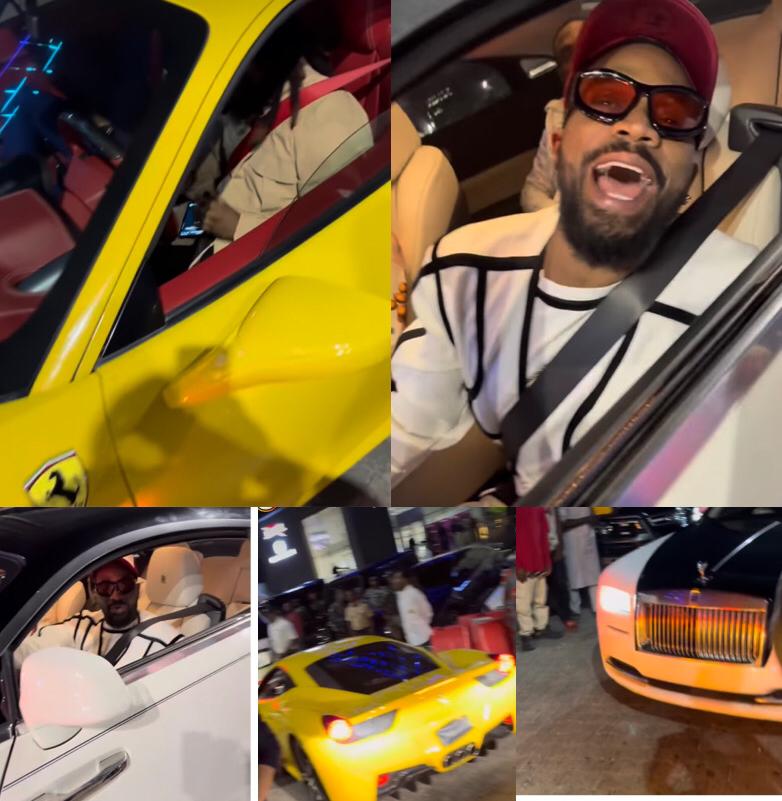 Cubana Chiefpriest shows off Timaya and D'banj luxury cars